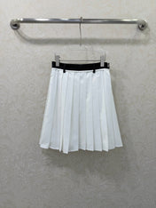 PRADA 26S HIGH WAISTED PLEATED MIDI SKIRT 770
