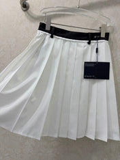 PRADA 26S HIGH WAISTED PLEATED MIDI SKIRT 770
