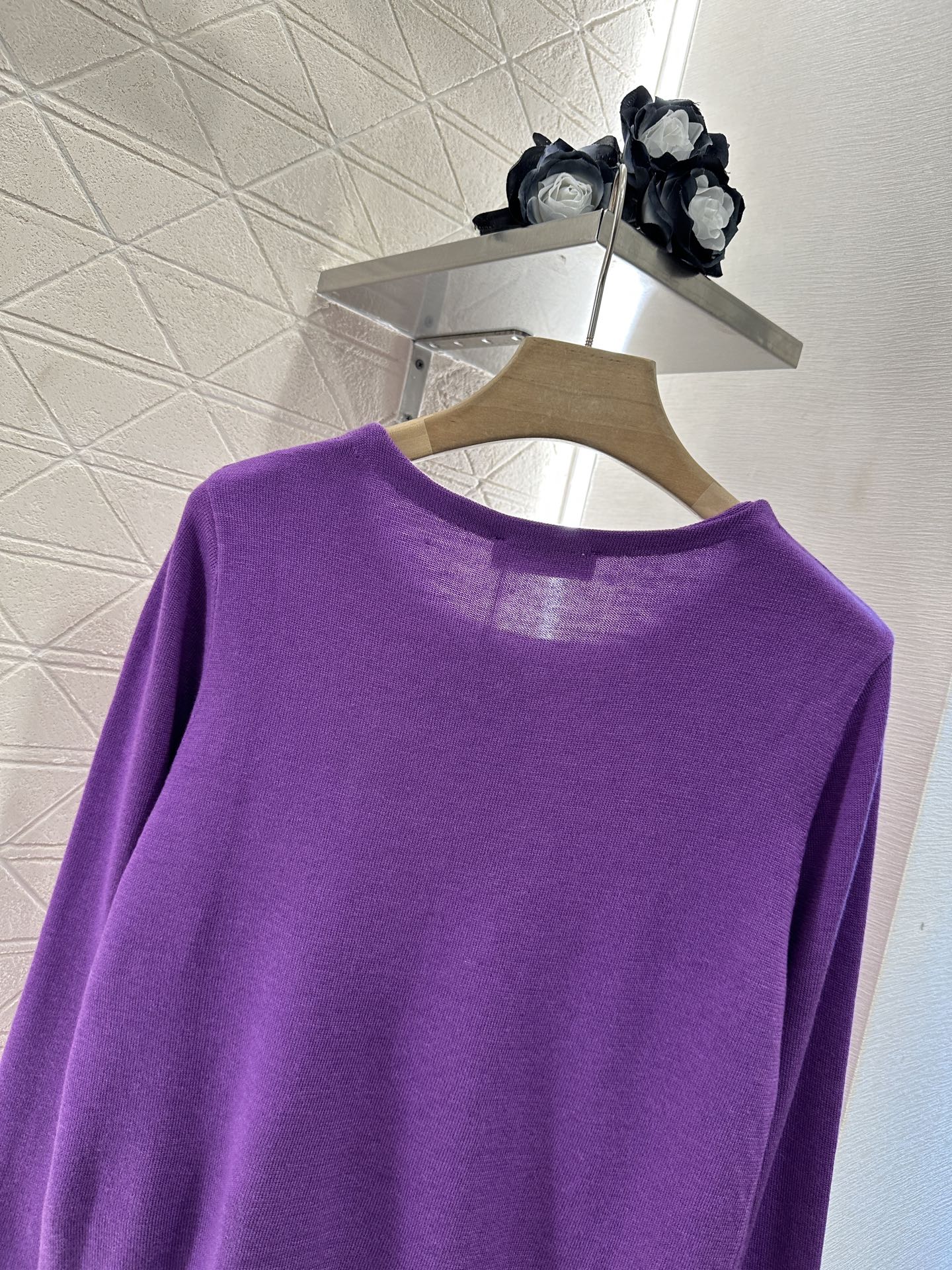 MIU 25S TEXT LOGO KNIT TOP 265531