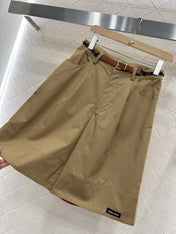 MIUMIU HIGH-WAISTED PLAID BERMUDA SHORTS 276620