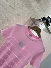 CHANEL FITTED SHORT-SLEEVE KNIT TOP 276498