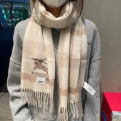 CLASSIC CHECK SCARF 180 CM IN COLORFUL CASHMERE 408962