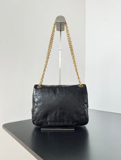 MONACO MINI BAG 25 IN BLACK ARENA CALFSKIN GOLD HARDWARE