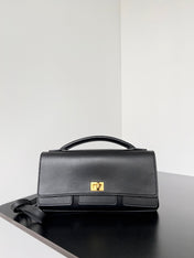 BEL AIR CLUTCH 27 IN BLACK NAPPA LAMBSKIN GOLD HARDWARE