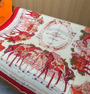 HERMES 26S SCARF 140 IN CASHMERE AND SILK 305962
