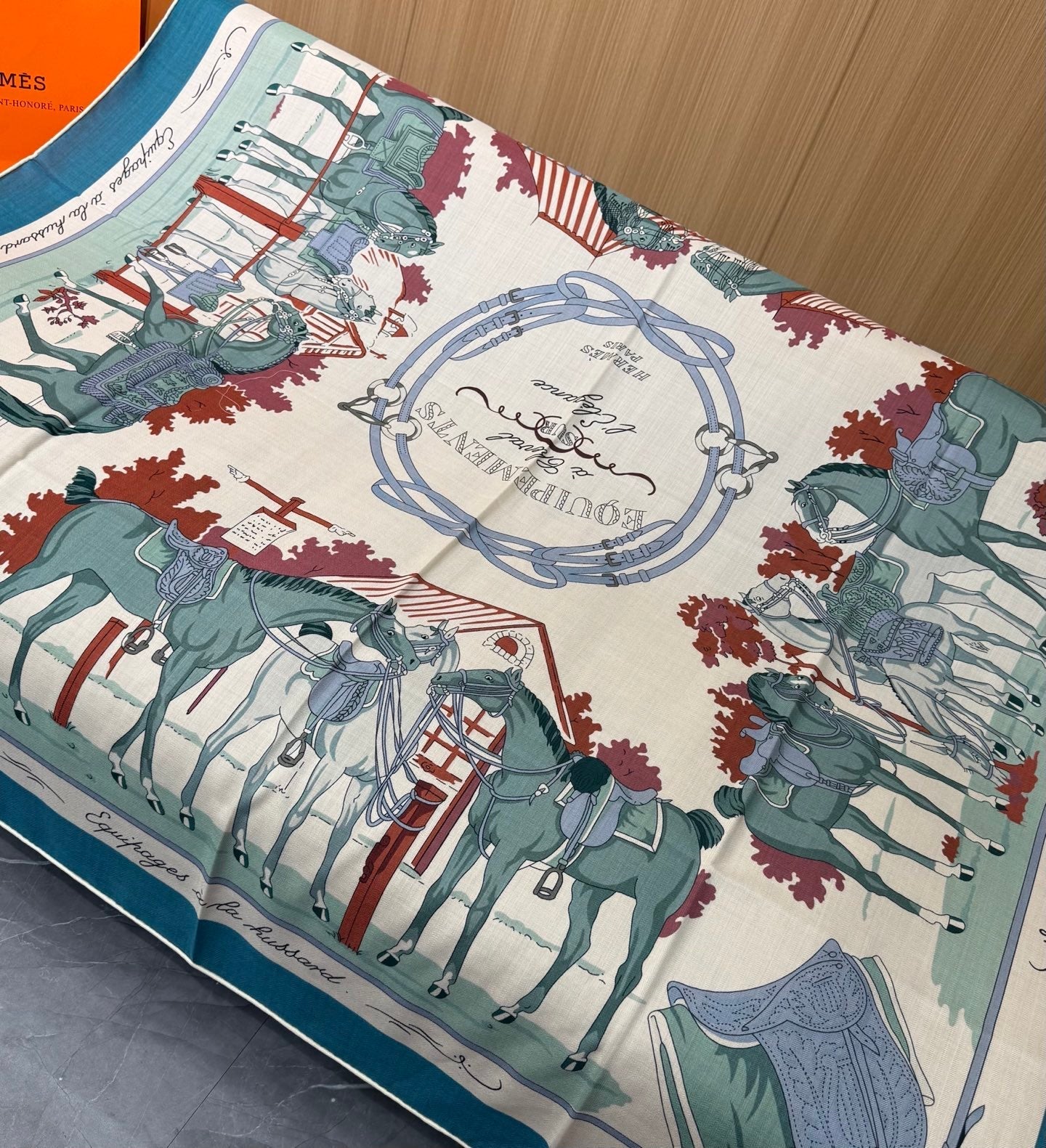HERMES 26S SCARF 140 IN CASHMERE AND SILK 305963