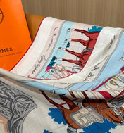 HERMES 26S SCARF 140 IN CASHMERE AND SILK 305965