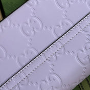 SUPER MINI SHOULDER BAG 21 IN LIGHT VIOLET EMBOSSED CALFSKIN