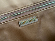 BEAU TOP HANDLE BAG 34 IN TAWNY BROWN SMOOTH CALFSKIN