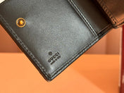 MEDIUM DOUBLE G WALLET 11.5 IN BLACK SMOOTH CALFSKIN
