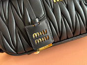 ARCADIE MATELASSÉ BAG 27 IN BLACK CALFSKIN GOLD HARDWARE