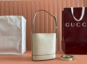 73 SMALL BUCKET BAG 20 IN OFF WHITE SMOOTH CALFSKIN