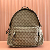MEDIUM BACKPACK 42 IN BEIGE AND DARK BROWN GG CANVAS