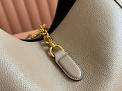 SOFTBIT MAXI SHOULDER BAG 46 IN TAUPE GRAINY LAMBSKIN