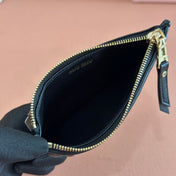 MATELASSÉ LEATHER ENVELOPE WALLET BLACK
