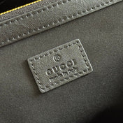GUCCI 26S TOTE BAG 38 IN BLACK CALFSKIN WITH MONOGRAM PATTERN