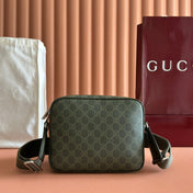 GUCCI 25S SHOULDER CROSSBODY BAG 23 CM IN MOSS GREEN CALFSKIN