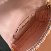 MIUMIU 26S MATELASSE MINI BAG 18 IN PINK CALFSKIN GOLD HARDWARE
