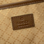 GUCCI 26S SHOULDER BAG 38 IN WARM BEIGE AND BROWN CANVAS