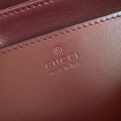 GUCCI 26S SIENA TOP HANDLE BAG 19 IN DARK RED CALFSKIN