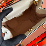 GUCCI 26S DIANA TOTE BAG 20 IN CREAM WHITE CALFSKIN