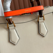 GUCCI 26S DIANA TOTE BAG 27 IN CREAM WHITE CALFSKIN