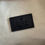 GUCCI 26S GIGLIO TOP HANDLE BAG 19 IN BLUE AND WHITE DENIM