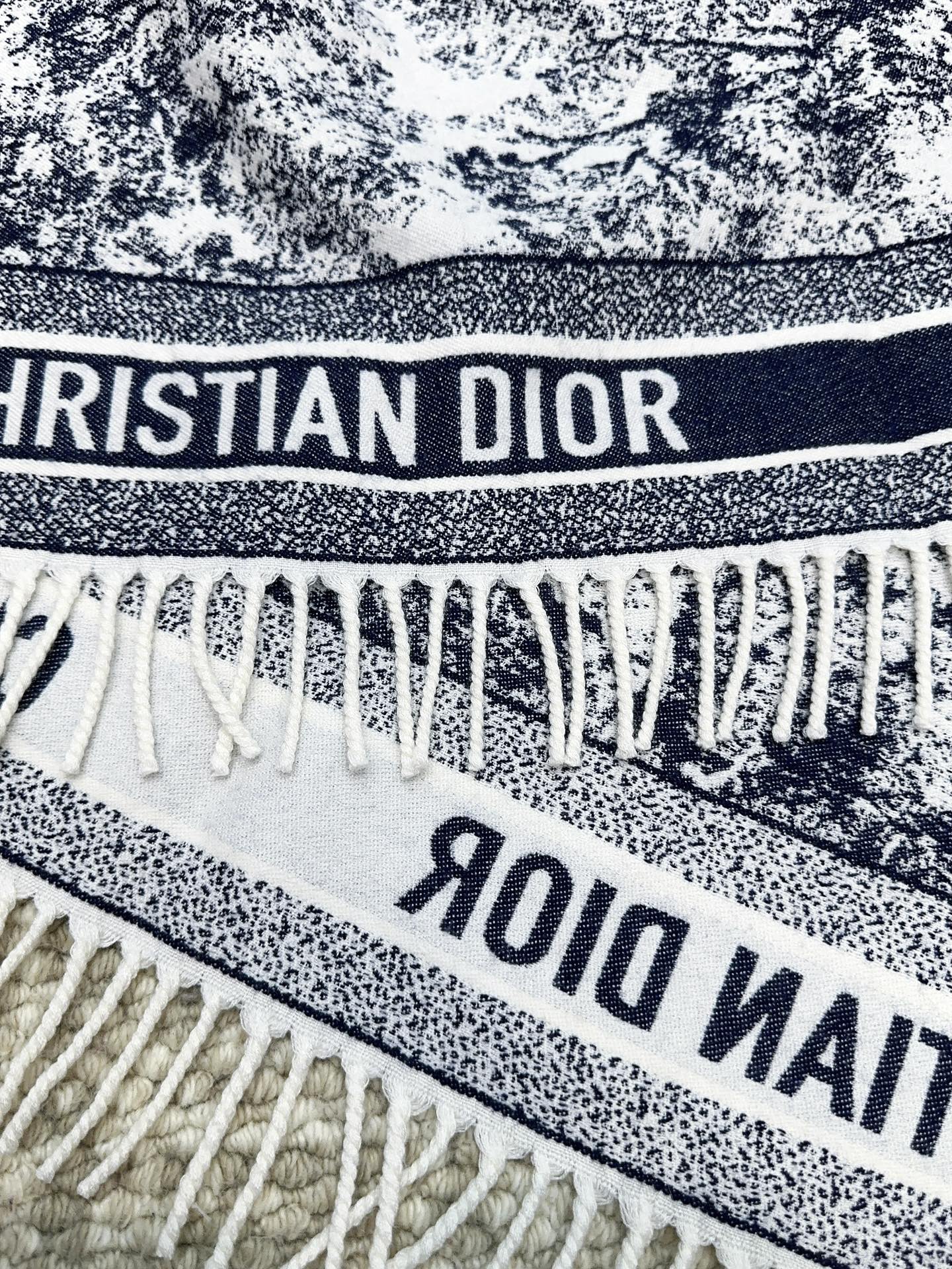 DIOR 26S SCARF 140 IN WOOL AND CASHMERE 509309