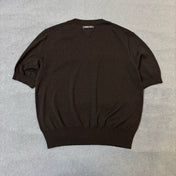 PRADA 26S SHORT-SLEEVE V-NECK SWEATER 1165
