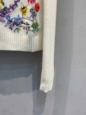 DIOR 25S FLORAL EMBROIDERED CASHMERE SWEATER 533