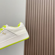 SL/61 SNEAKERS IN WHITE MIX NEON YELLOW CALFSKIN