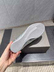 BALENCIAGA 25S SNEAKER IN SILVER CALFSKIN