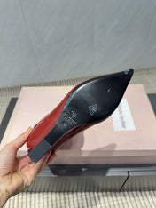 BALMAIN 26S BOOT 75 MM IN RED CALFSKIN