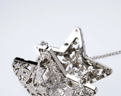 CHANEL 26S STAR CLUTCH MINI 13 IN SILVER CRYSTAL EMBELLISHED METAL