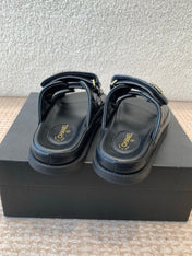 DAD SANDAL IN BLACK SHEEPSKIN MULE
