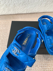 DAD SANDAL IN COBALT BLUE CALFSKIN