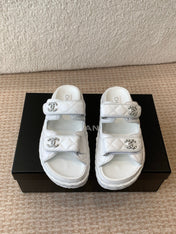 DAD SANDAL IN WHITE CALFSKIN MULE