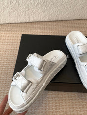 DAD SANDAL IN WHITE CALFSKIN MULE