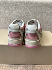 FORTY2 SNEAKERS WITH PINK STAR AND WHITE LEATHER HEEL TAB