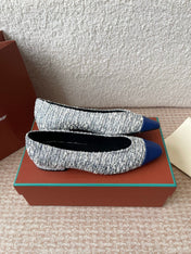 BALLET IN BLUE TWEED MIX LAMBSKIN