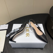 DIOR HIGH SLINGBACK 25S 50 MM IN BLACK CALFSKIN