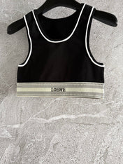 Joewe Sport Vest Black White Cotton