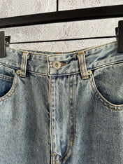 Loewe Waist-burnt Jeans Blue Cotton