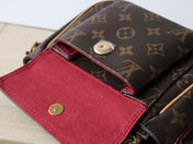 LV 25S SHOULDER BAG 19 IN BROWN MONOGRAM CALFSKIN GOLD HARDWRE