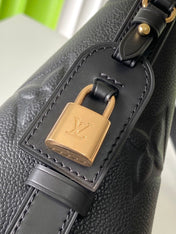 ALL IN BB 18 IN BLACK EMBOSSED COWHIDE GOLD LOCK
