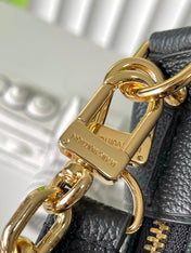 LOOP HOBO 38 BLACK MONOGRAM EMPREINTE LEATHER GOLD HARDWARE