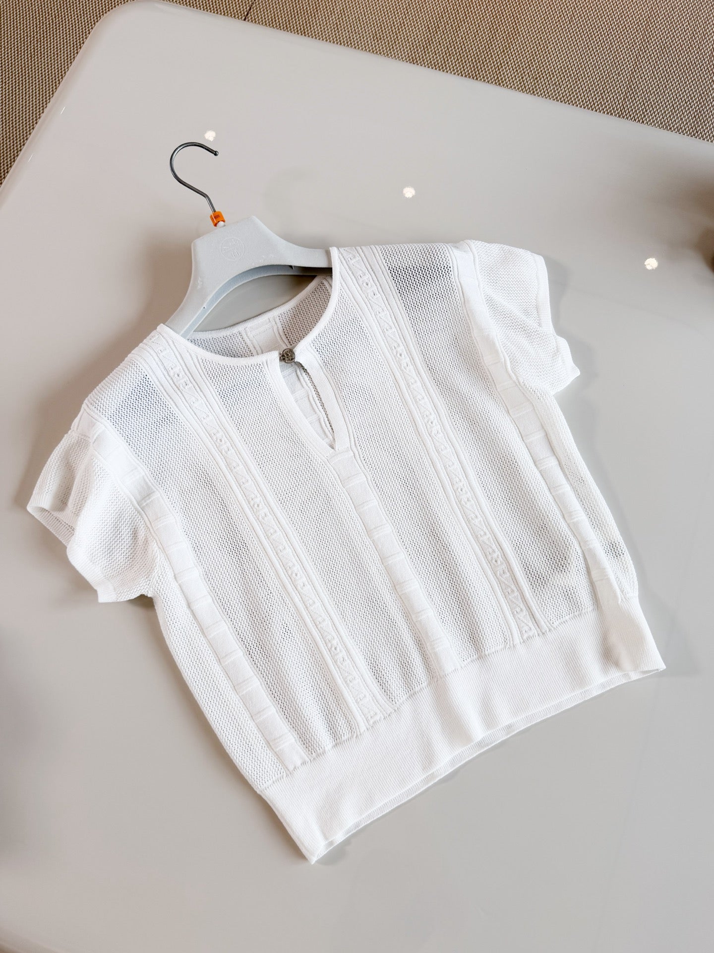 HERMES 26S SHORT-SLEEVE KNIT TOP 783