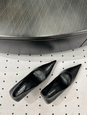 CLASSIC PUMPS 65MM IN BLACK LIZARD PATTERN CALFSKIN