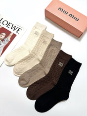 MIUMIU 26S CREW SOCKS 407177 (1 BOX)