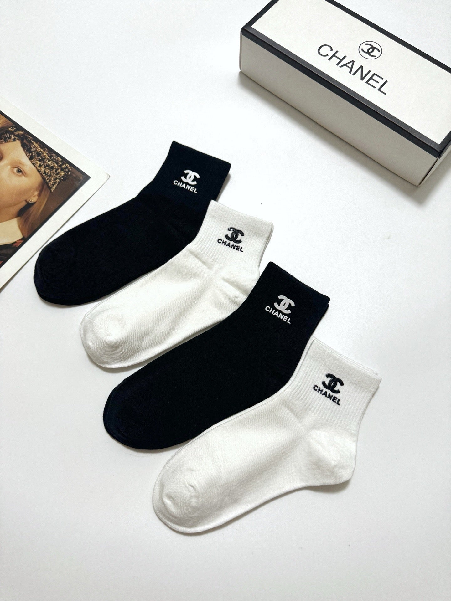 CHANEL 26S ANKLE SOCKS 408731 (1 BOX)